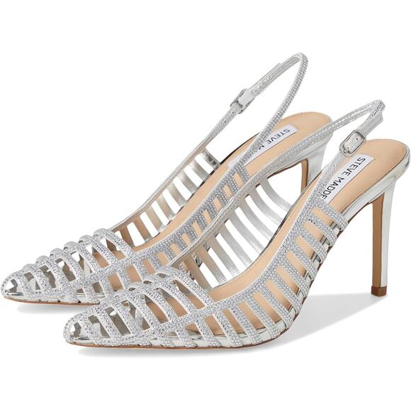 NEW Steve Madden Women's Size 10 Carleight Pump in Silver - Picture 3 of 7